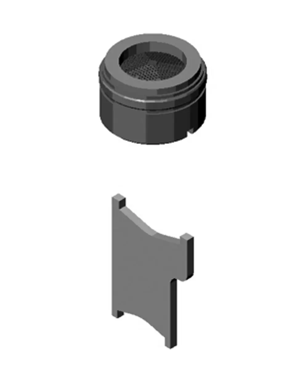 DORNBRACHT Luftsprudler mit Schlitz ERSATZTEILE 90230102605 M24x1 Platin gebürstet, 90230102605-06 Galeriebild 1